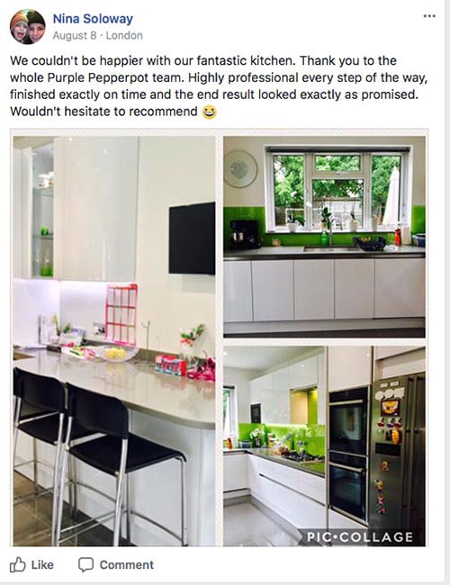 bespoke kitchen london reviews purple pepperpot kitchen