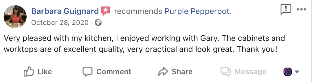 March 2021 testimonials bespoke kitchens
