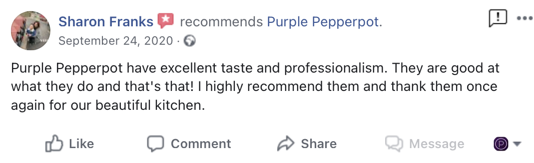 March 2021 testimonials bespoke kitchens